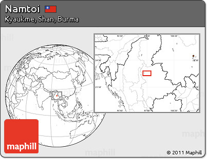 Blank Location Map of Namtoi