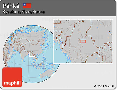 Gray Location Map of Páhká