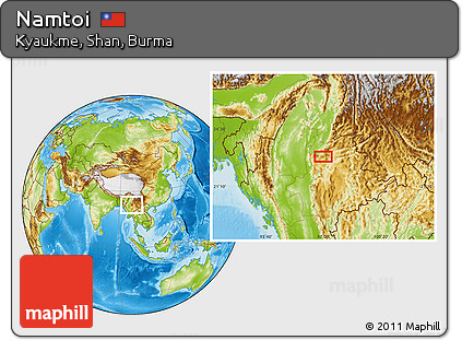 Physical Location Map of Namtoi