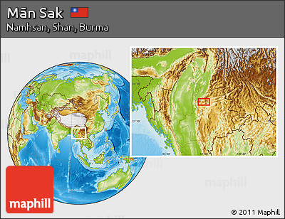 Physical Location Map of Mān Sak
