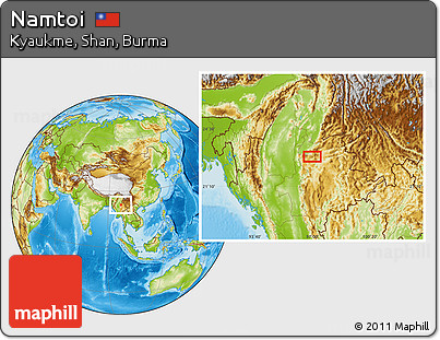 Physical Location Map of Namtoi