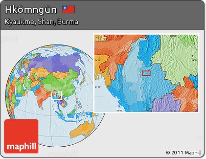 Political Location Map of Hkömngün