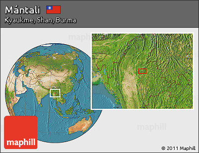 Satellite Location Map of Mántali