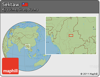 Savanna Style Location Map of Sektaw