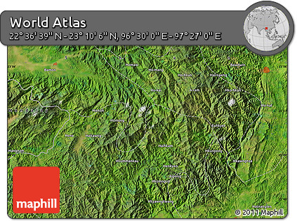 Satellite Map of the Area around 22° 53' 22" N, 96° 58' 29" E
