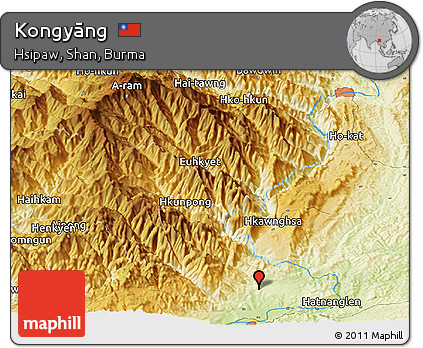 Physical Panoramic Map of Kongyāng