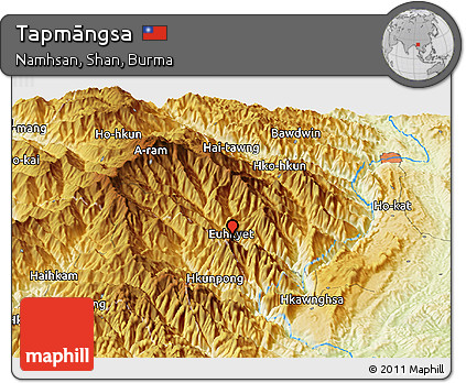 Physical Panoramic Map of Tapmāngsa