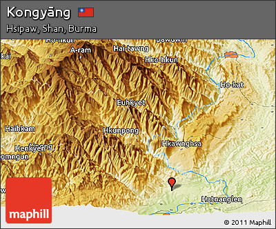 Physical Panoramic Map of Kongyāng