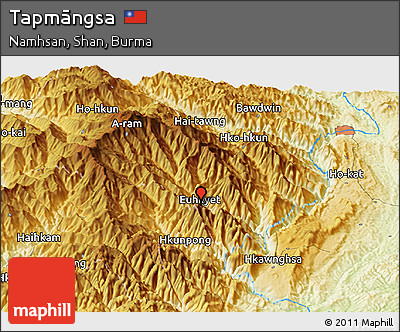 Physical Panoramic Map of Tapmāngsa