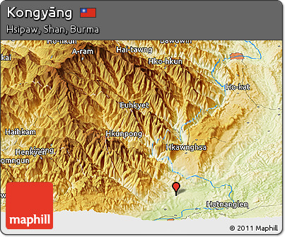 Physical Panoramic Map of Kongyāng