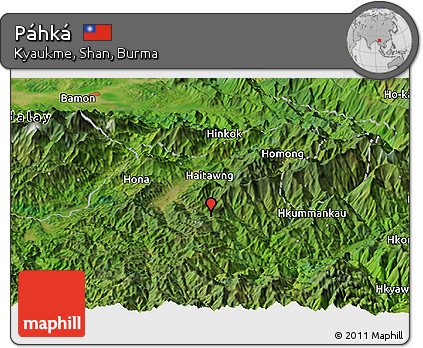 Satellite Panoramic Map of Páhká