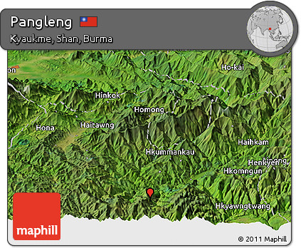 Satellite Panoramic Map of Pangleng