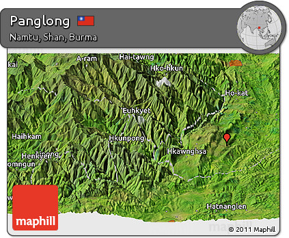 Satellite Panoramic Map of Panglong