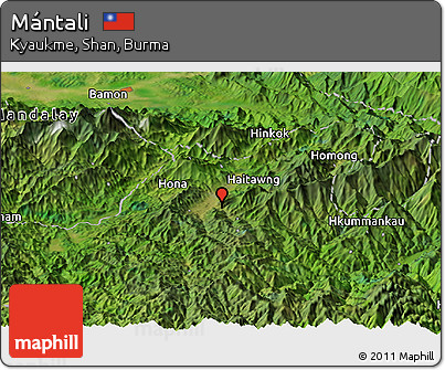 Satellite Panoramic Map of Mántali