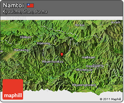 Satellite Panoramic Map of Namtoi