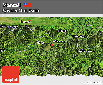 Satellite Panoramic Map of Mántali