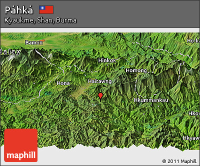 Satellite Panoramic Map of Páhká