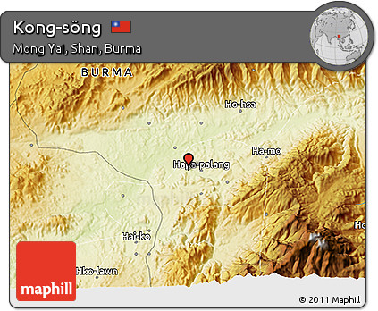 Physical 3D Map of Kong-söng
