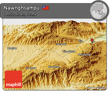 Physical 3D Map of Nawnghsampu