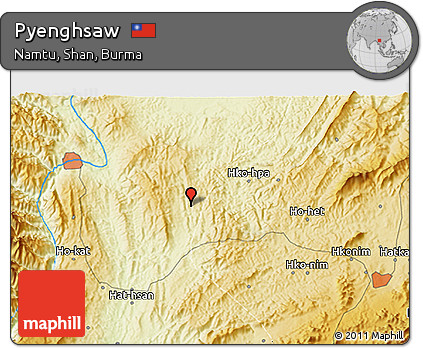 Physical 3D Map of Pyenghsaw