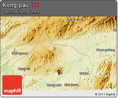 Physical 3D Map of Kong-pau