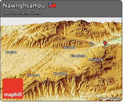 Physical 3D Map of Nawnghsampu