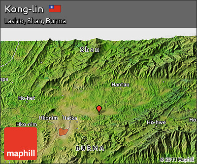Satellite 3D Map of Kong-lin