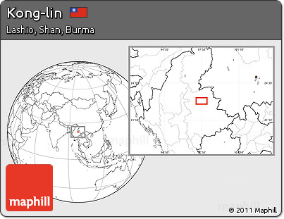 Blank Location Map of Kong-lin