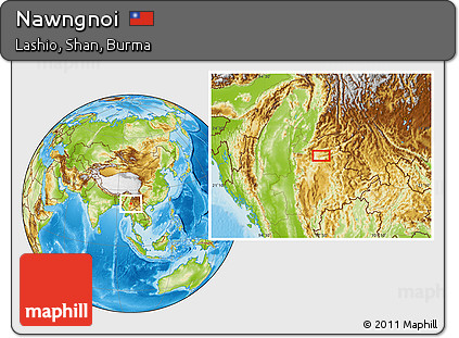 Physical Location Map of Nawngnoi