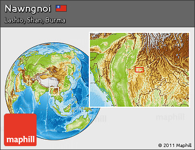 Physical Location Map of Nawngnoi