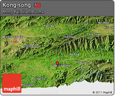 Satellite Panoramic Map of Kong-söng