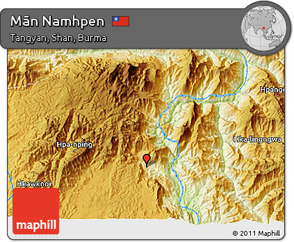 Physical 3D Map of Mān Namhpen