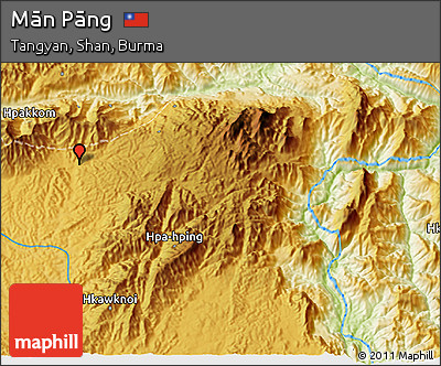 Physical 3D Map of Mān Pāng