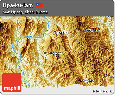 Physical 3D Map of Hpa-ku-lam