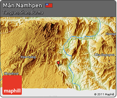 Physical 3D Map of Mān Namhpen