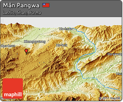 Physical 3D Map of Mān Pangwa