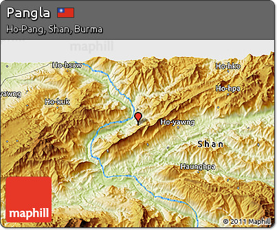 Physical 3D Map of Pangla