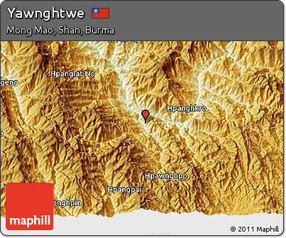 Physical 3D Map of Yawnghtwe