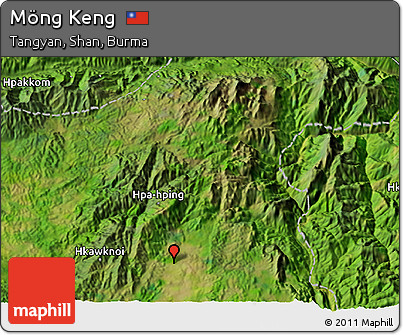 Satellite 3D Map of Möng Keng