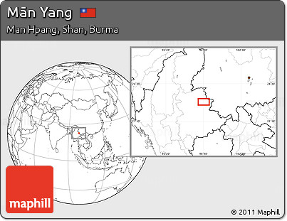 Blank Location Map of Mān Yang