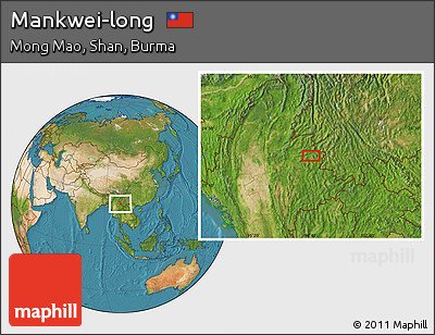 Satellite Location Map of Mankwei-long