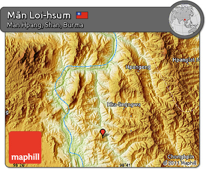 Physical Map of Mān Loi-hsum