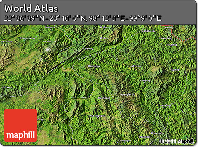 Satellite Map of the Area around 22° 53' 22" N, 98° 40' 30" E