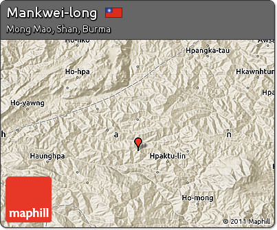 Shaded Relief Map of Mankwei-long