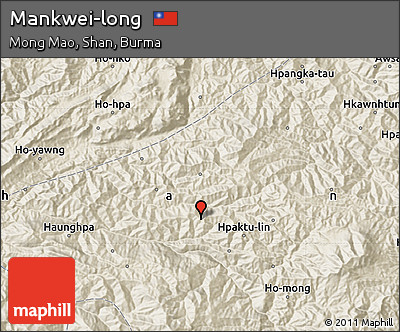 Shaded Relief Map of Mankwei-long