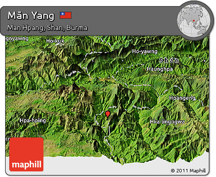 Satellite Panoramic Map of Mān Yang