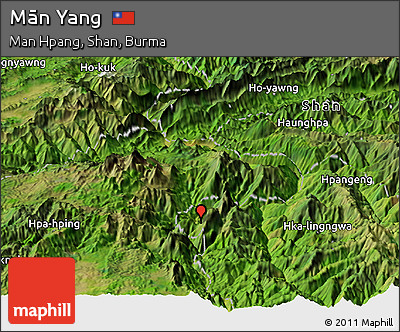 Satellite Panoramic Map of Mān Yang