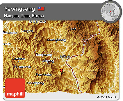 Physical 3D Map of Yawngseng