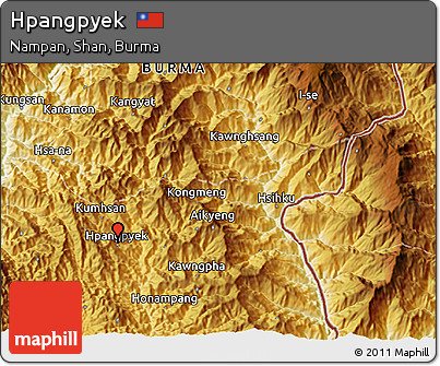 Physical 3D Map of Hpangpyek