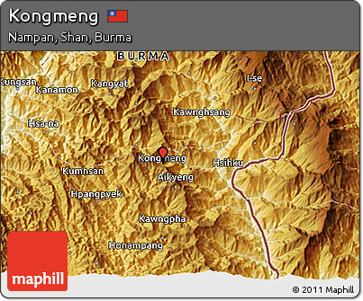 Physical 3D Map of Kongmeng